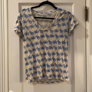 BDG Blue Bike V-Neck Graphic Tee